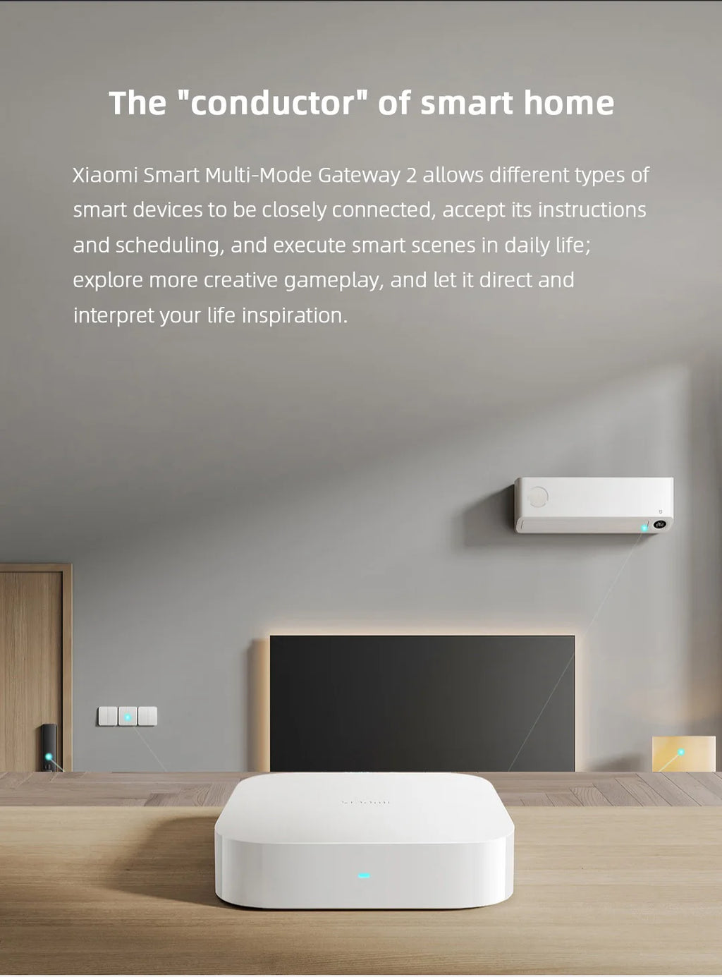 2025 New Xiaomi Smart Multimode Gateway 2 Protocol Bluetooth Mesh Zigbee 3.0 Linkage Smart Remote Control Hub For Mi Home App CN