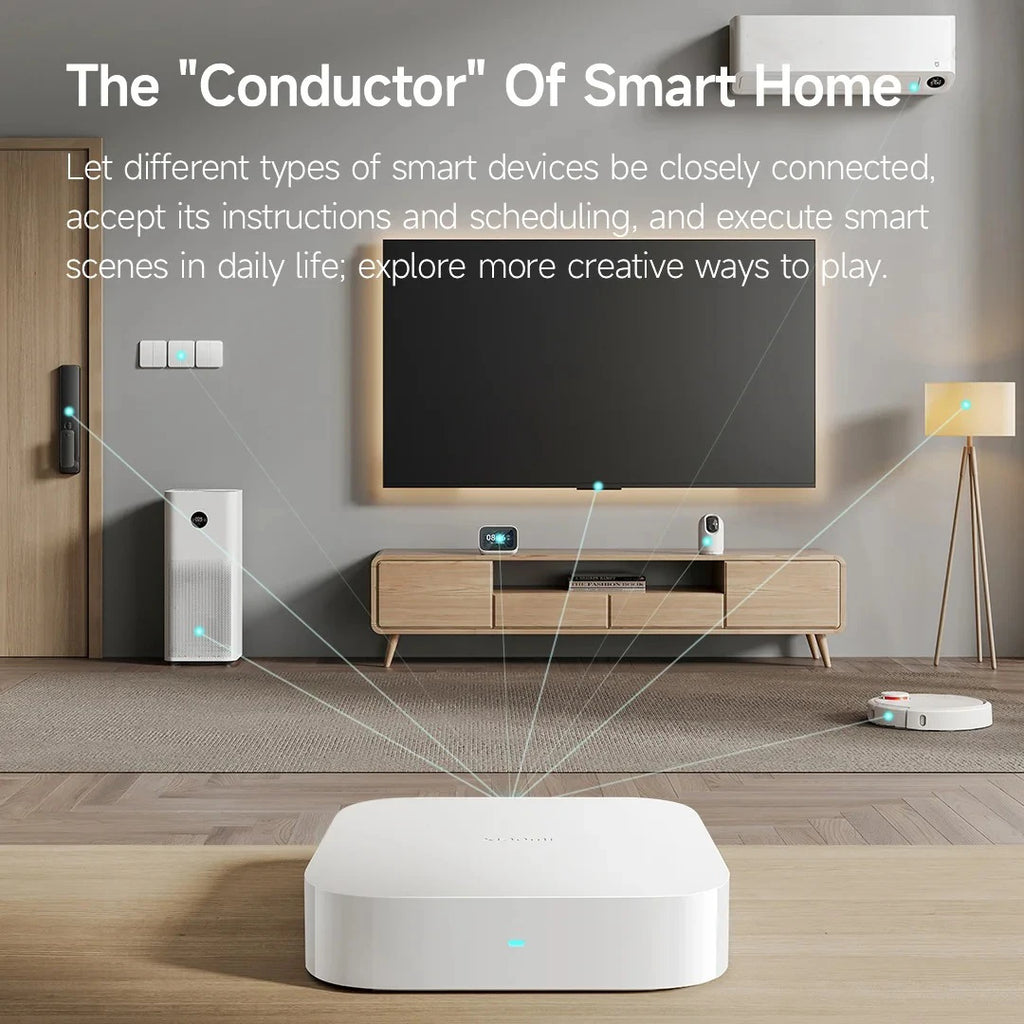 2025 New Xiaomi Smart Multimode Gateway 2 Protocol Bluetooth Mesh Zigbee 3.0 Linkage Smart Remote Control Hub For Mi Home App CN